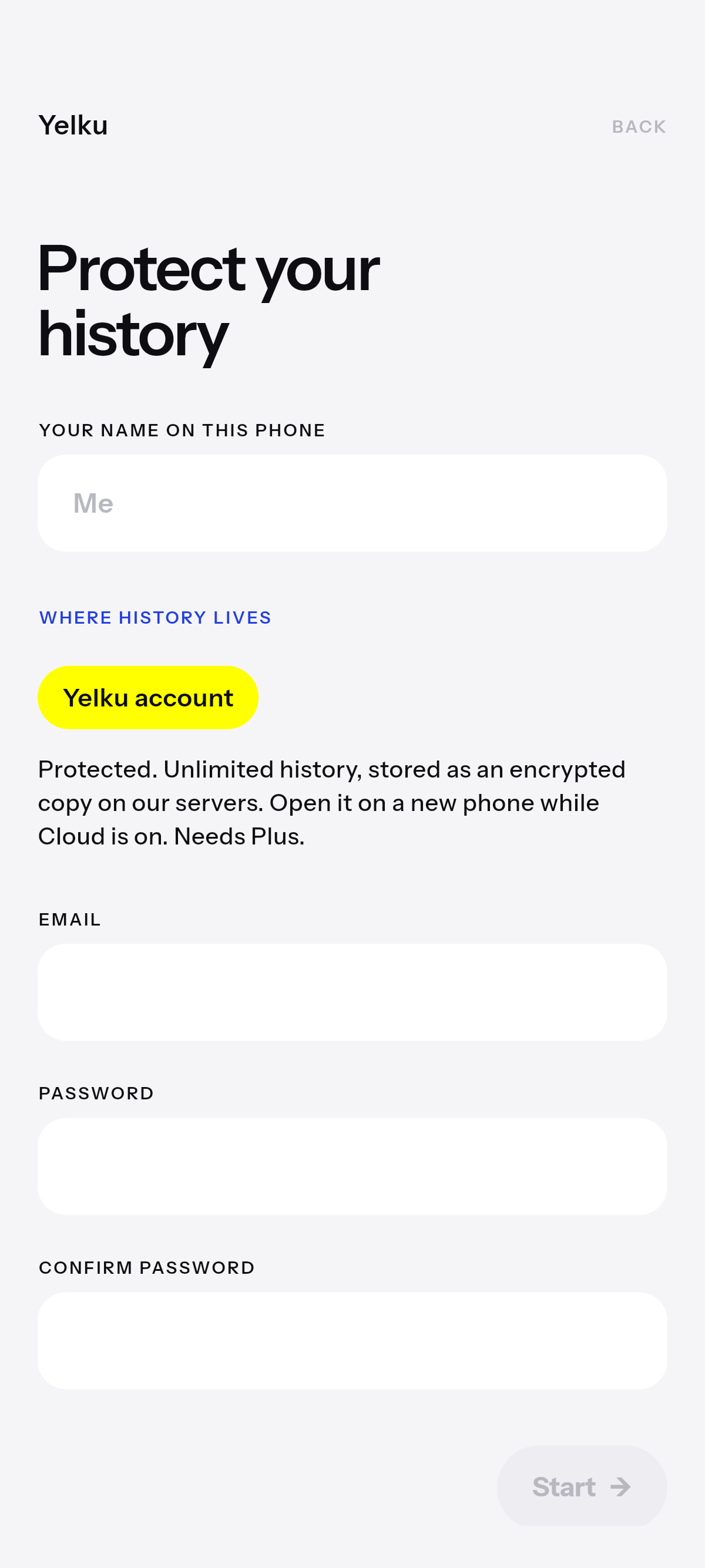 Cloud sign-in. Restore on a new phone.