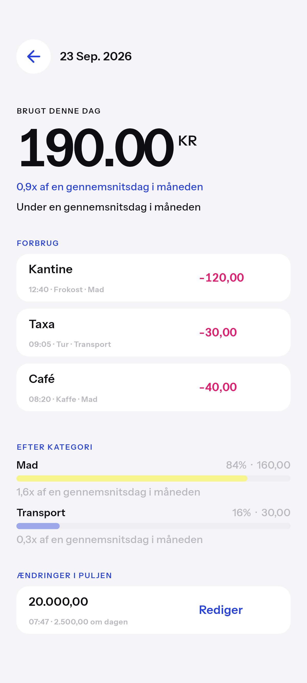 Præcis hvor meget, og på hvad.