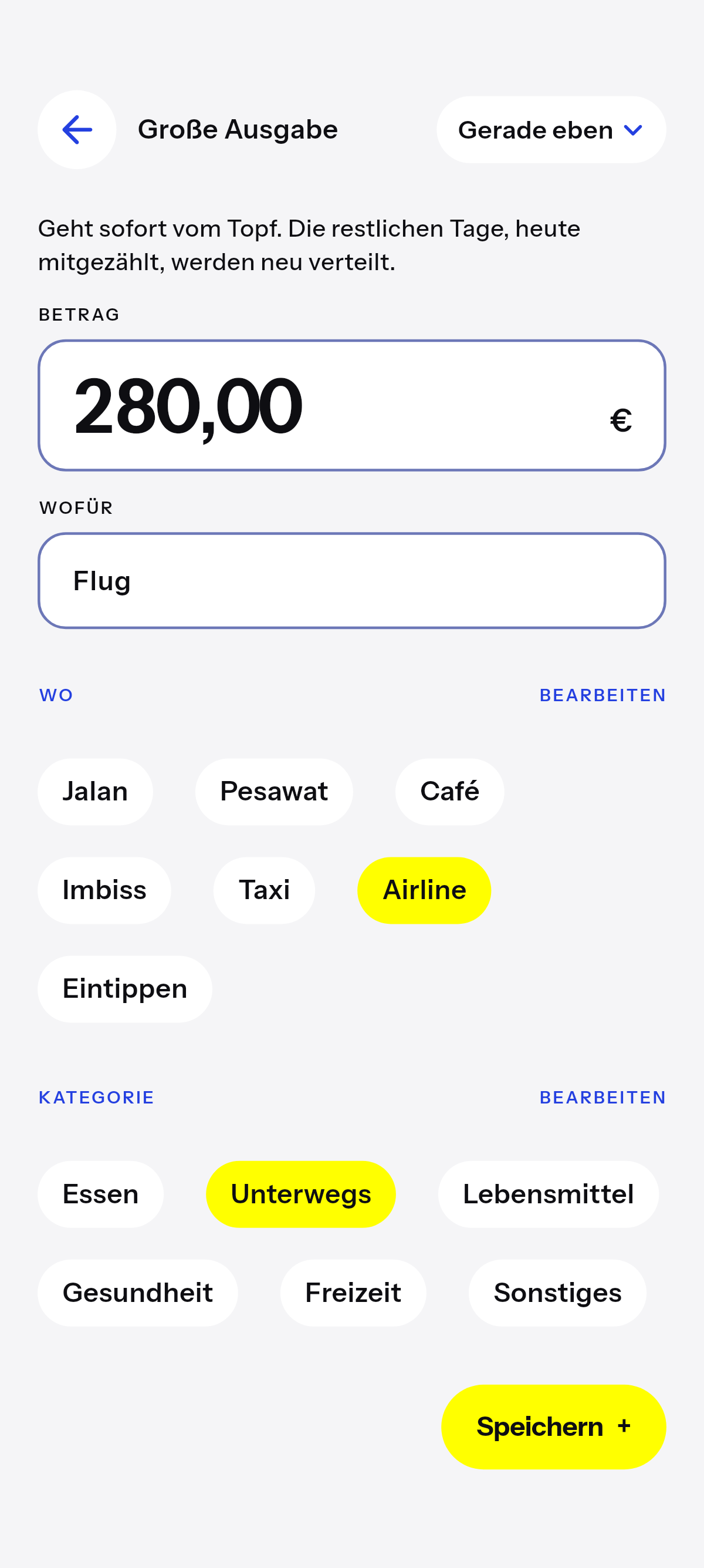 Was nicht gewöhnlich ist, geht jetzt vom Topf.