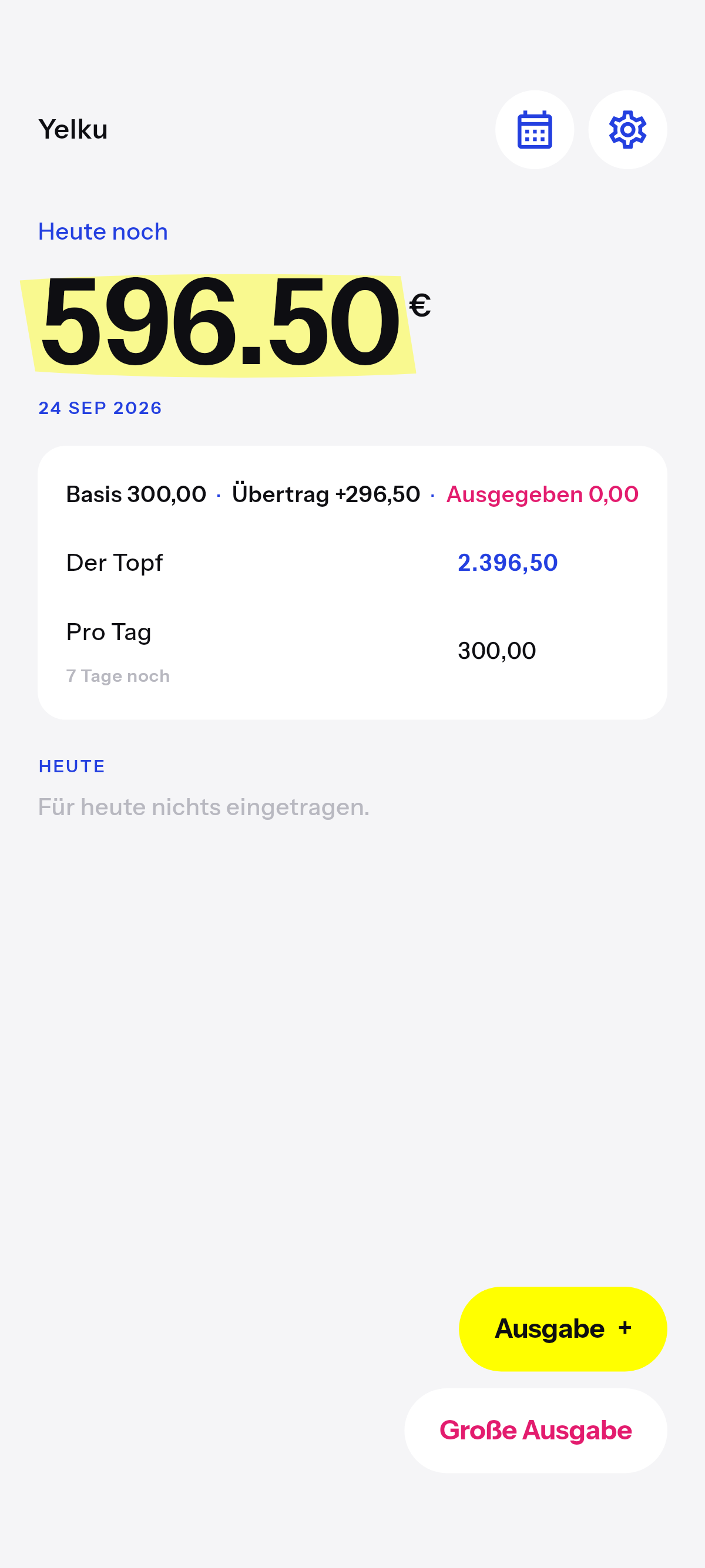 Was übrig ist, geht mit. Ein Minus gleicht sich über Nacht aus.