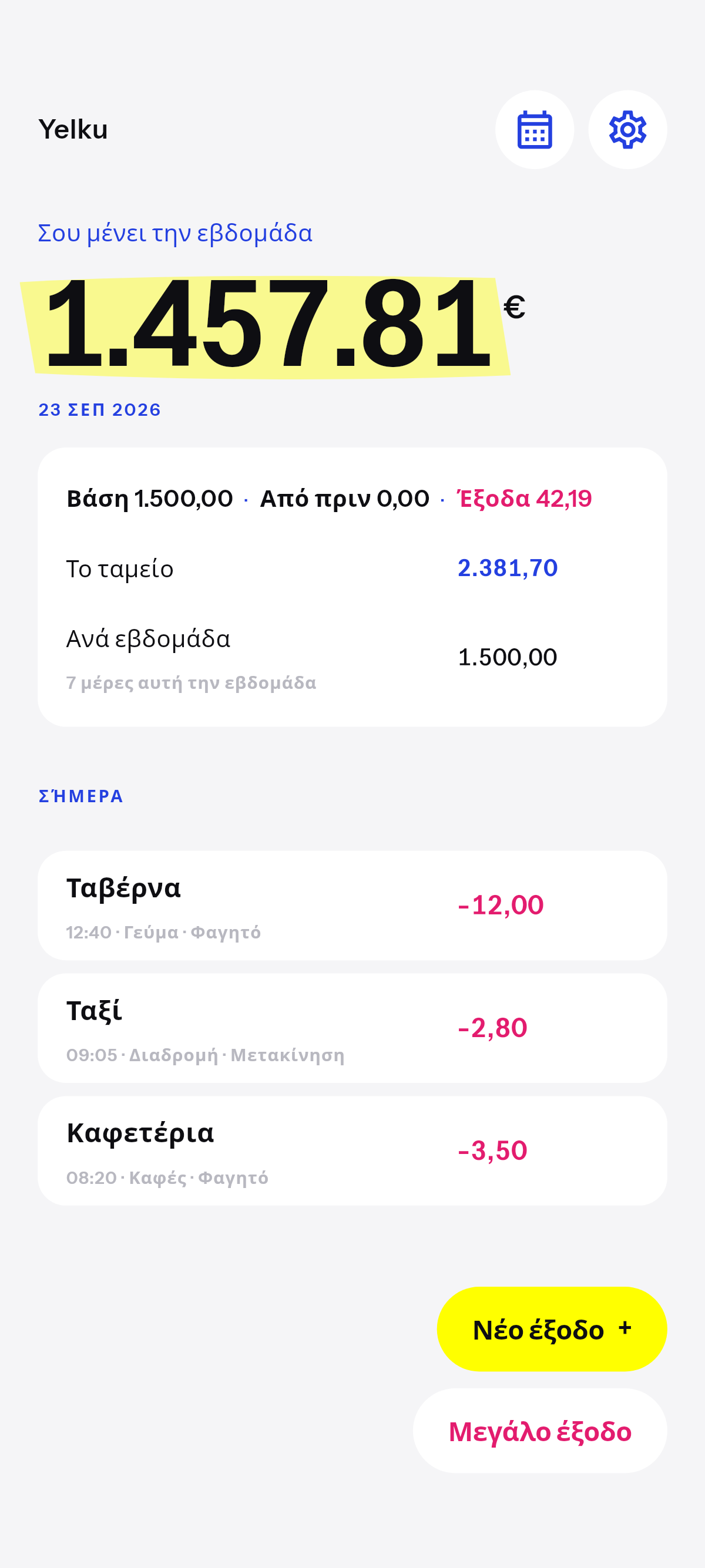 Σου μένει την εβδομάδα