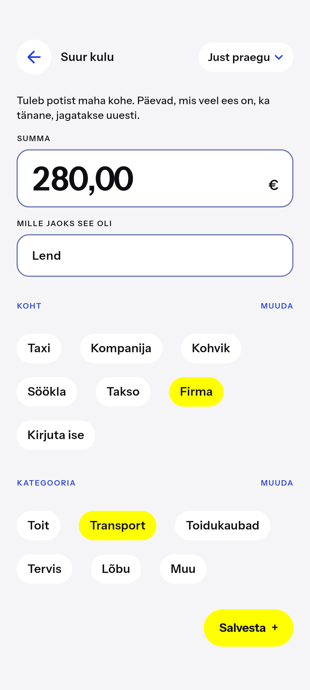 Tavatu tuleb potist maha kohe.
