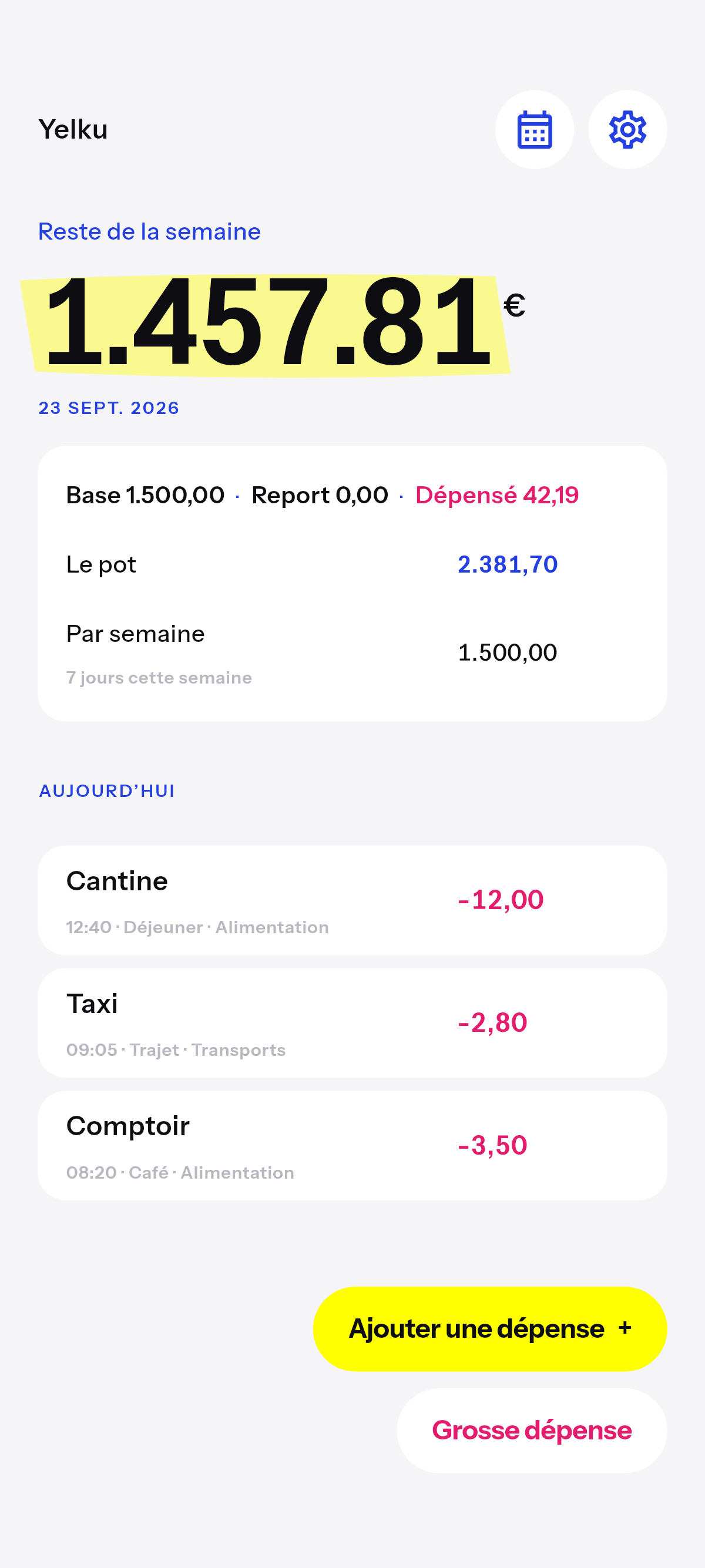 Reste de la semaine