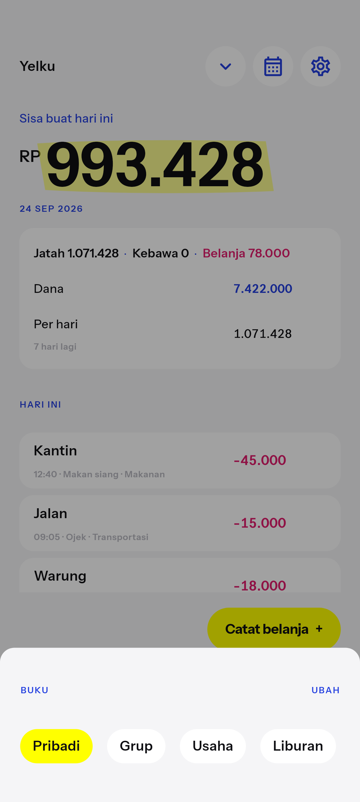 Beberapa buku. Masing-masing punya mode dan riwayat.