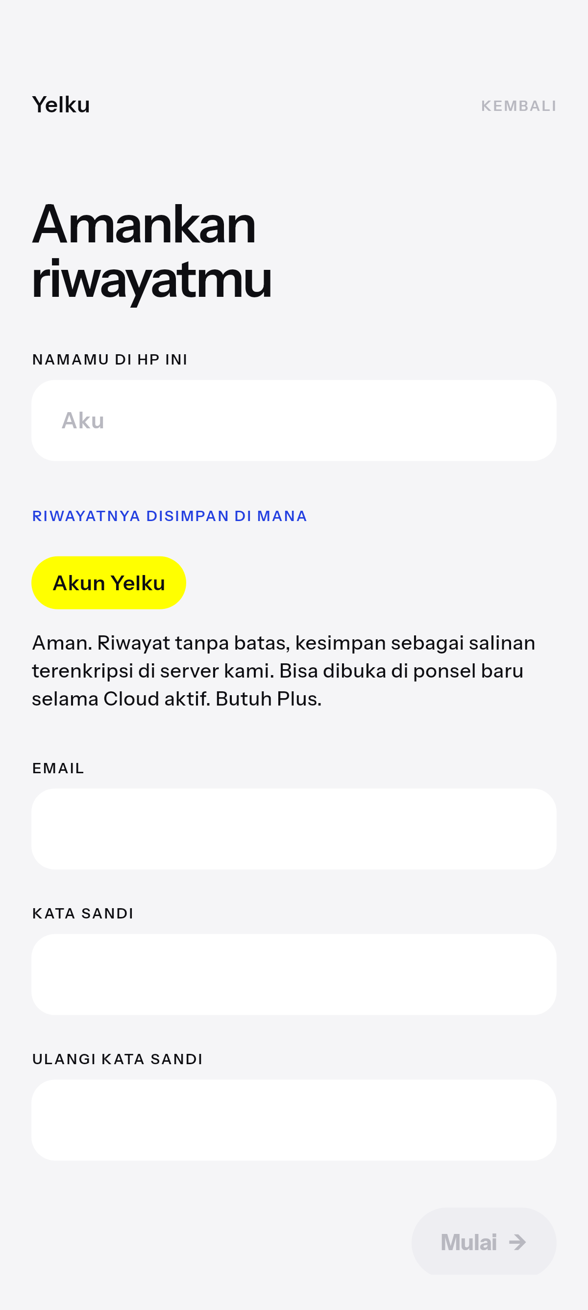 Masuk Cloud. Pulihkan di HP baru.