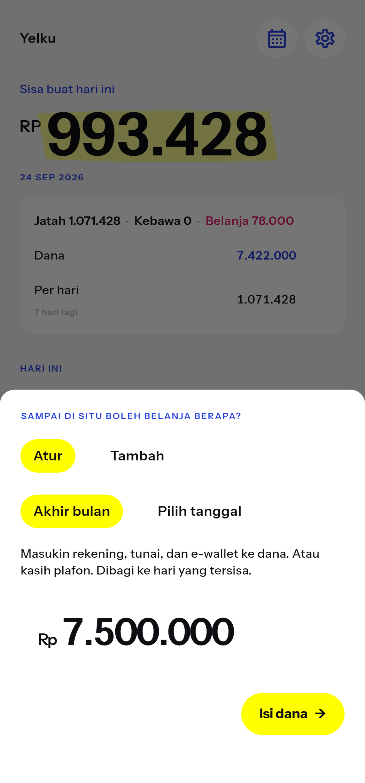 Pot di beranda Yelku.