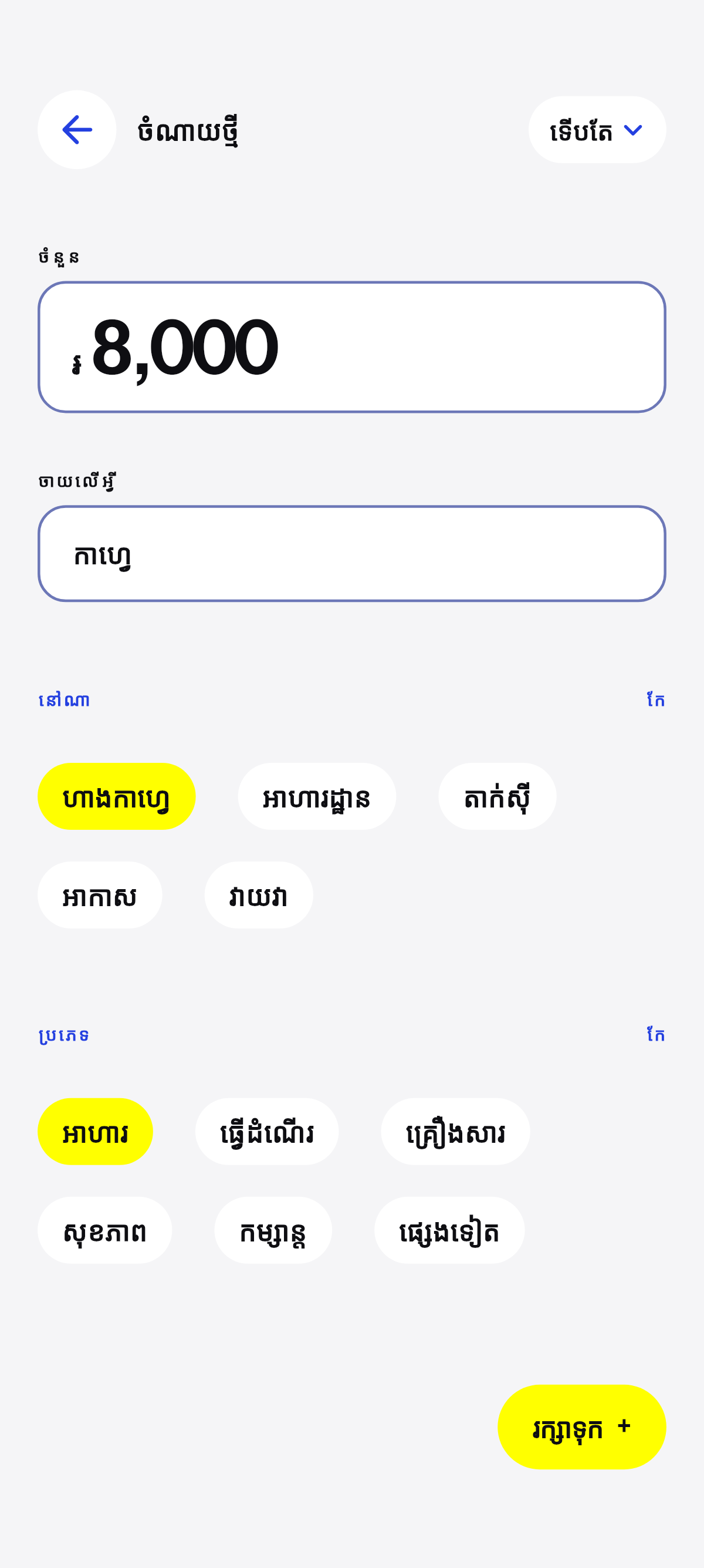 កាហ្វេ អាហារថ្ងៃត្រង់ ជិះ។