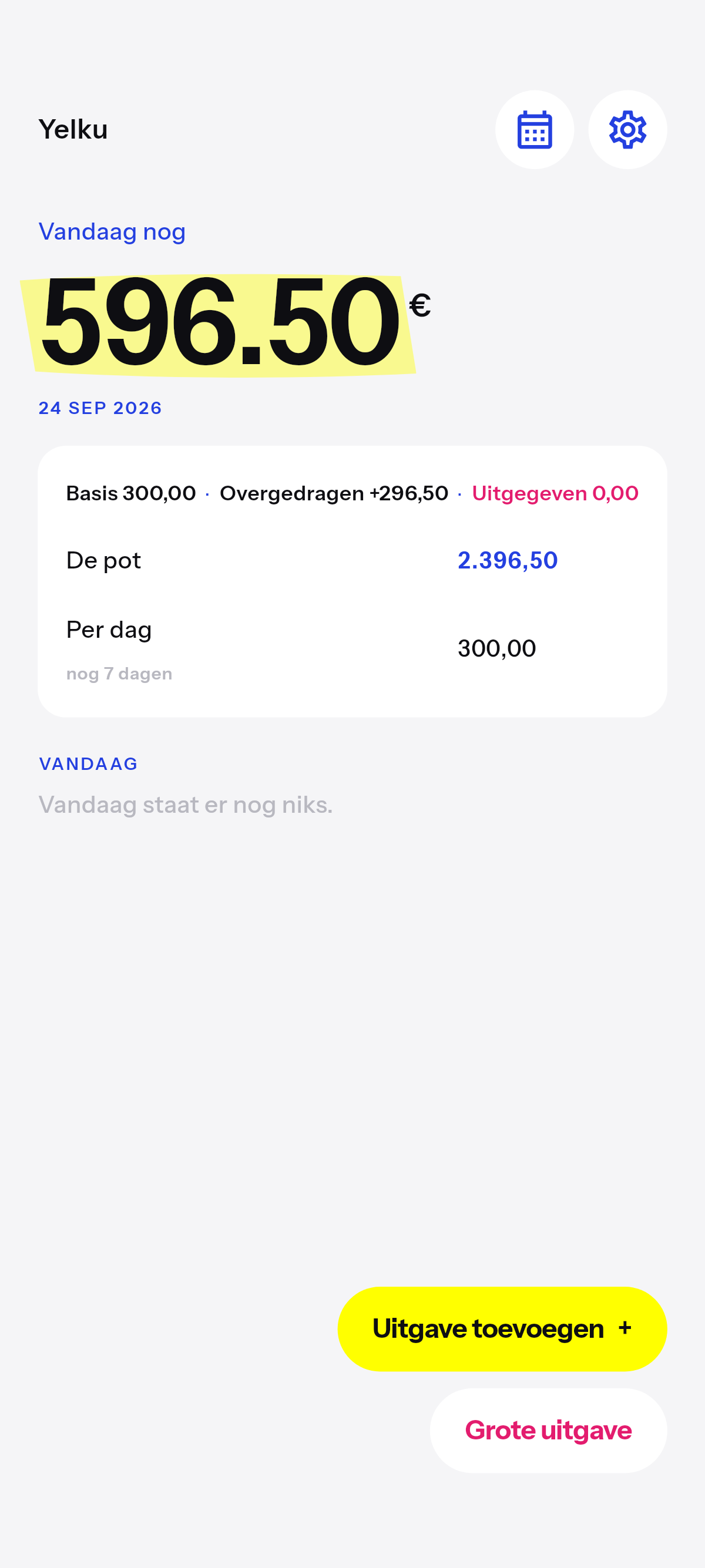 Wat overblijft, gaat mee. Een min wordt ’s nachts verrekend.