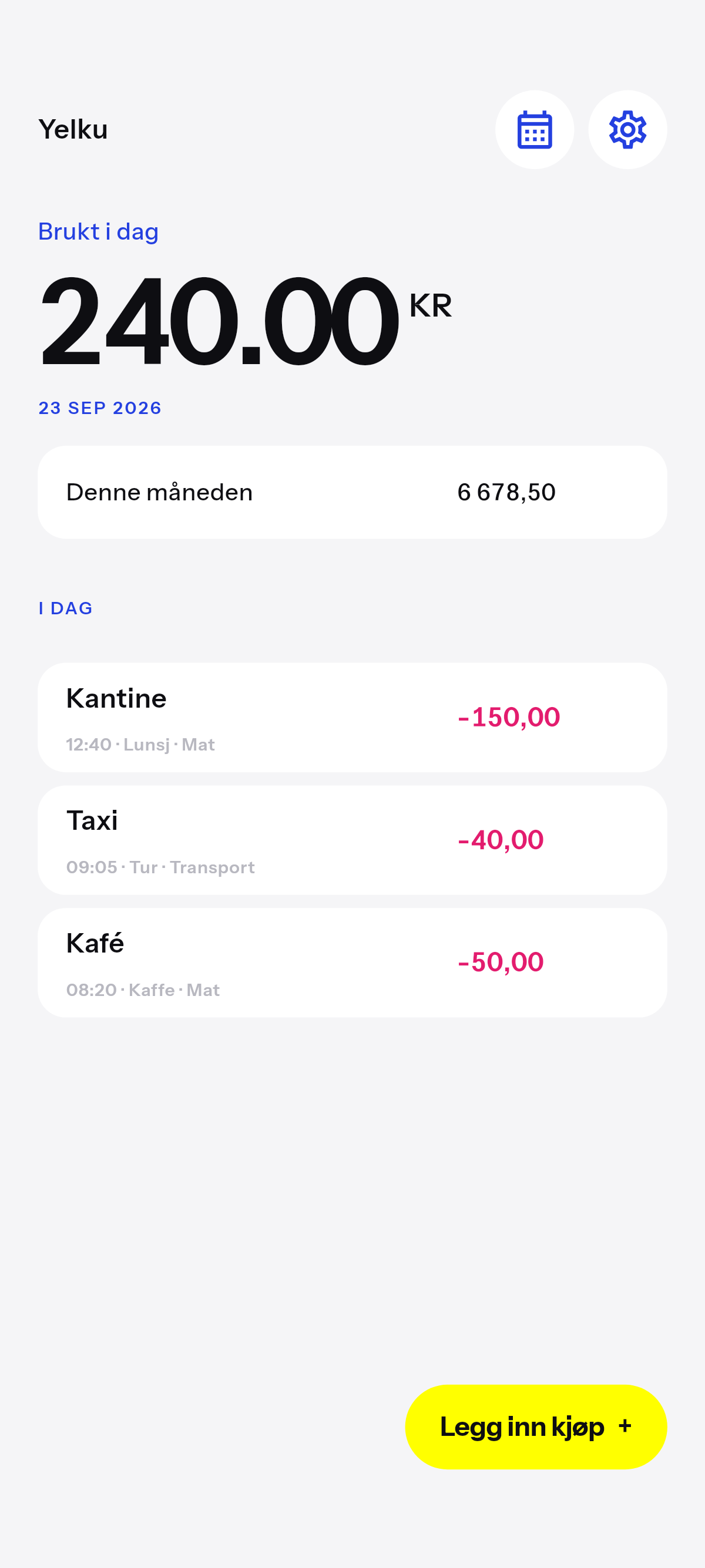 Bare registrering