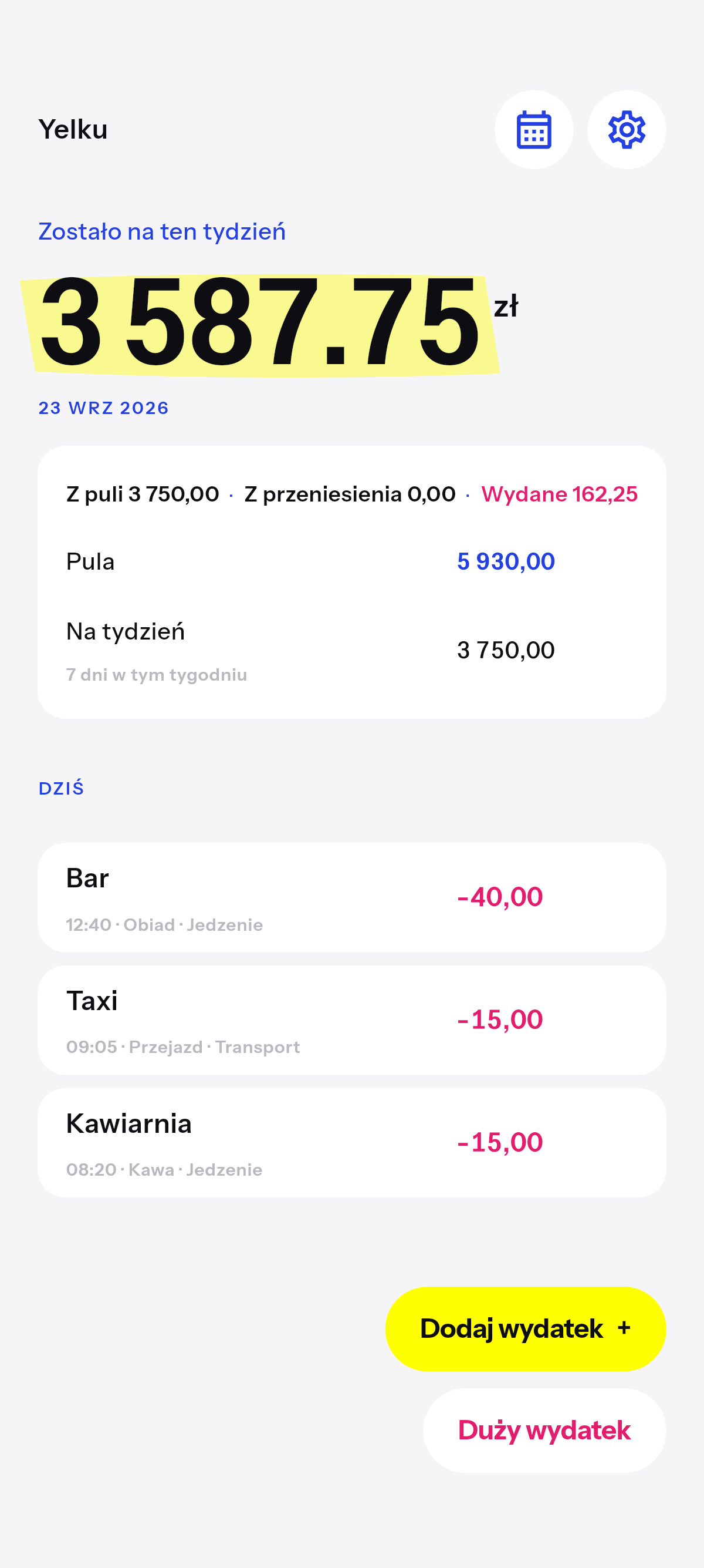 Zostało tygodniowe