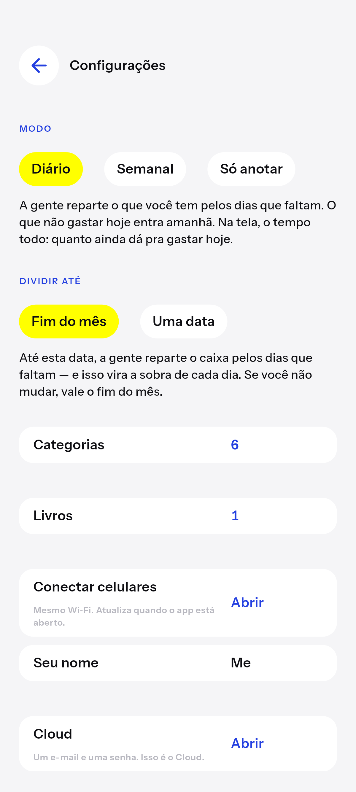 Diário, semanal, ou só anotar.