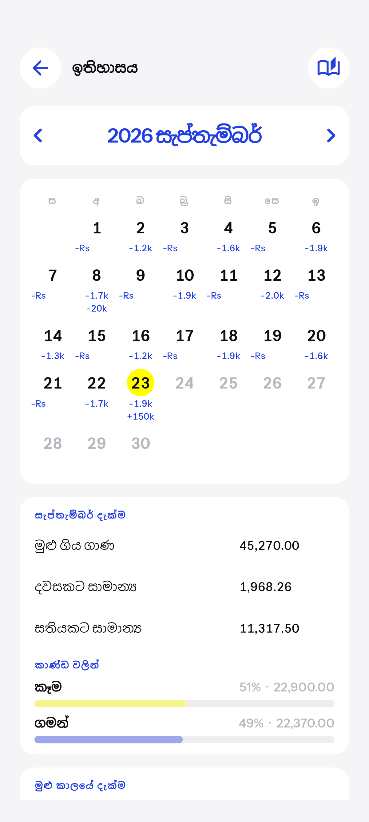 ඔයා ලියපු හැම දවසක්ම, දින දර්ශනයක් විදිහට.