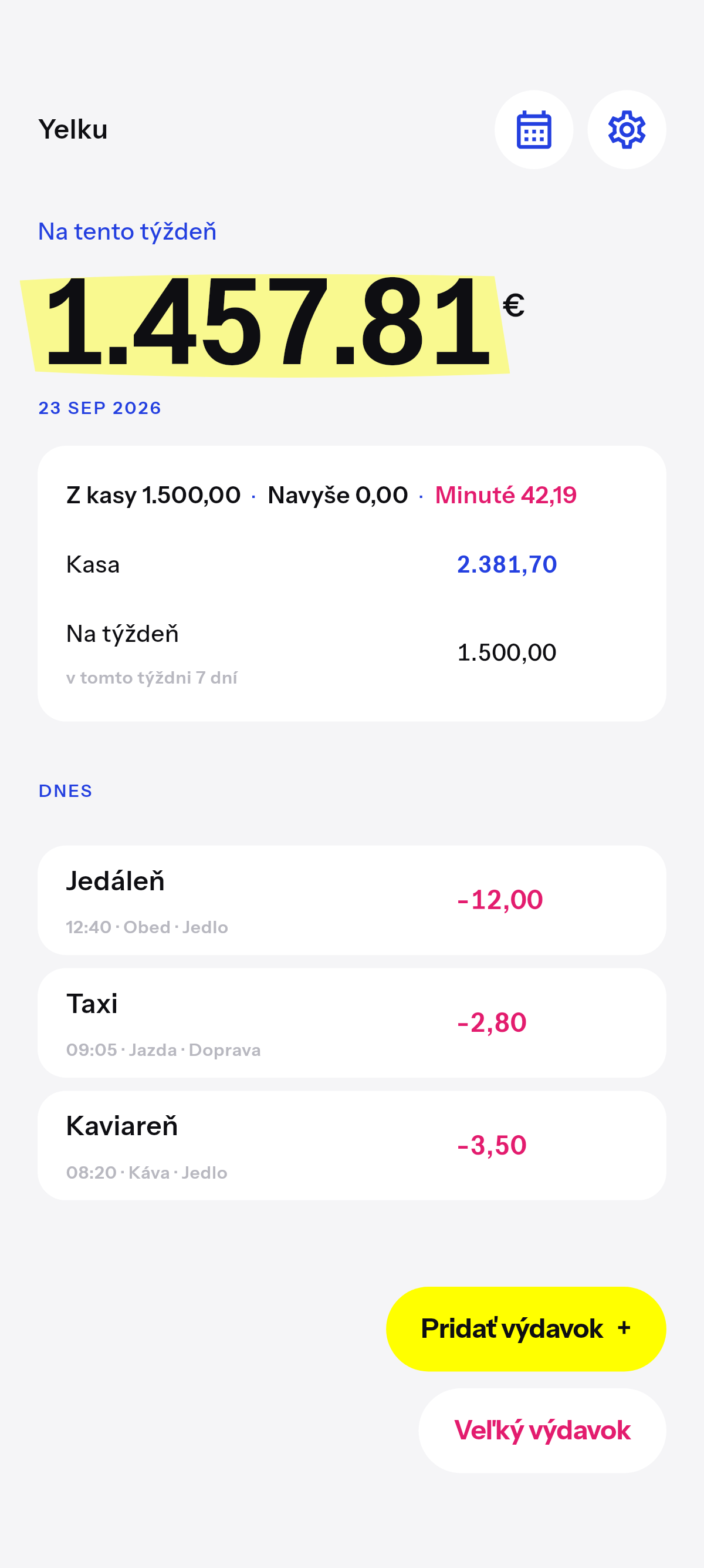 Týždenné na tento týždeň