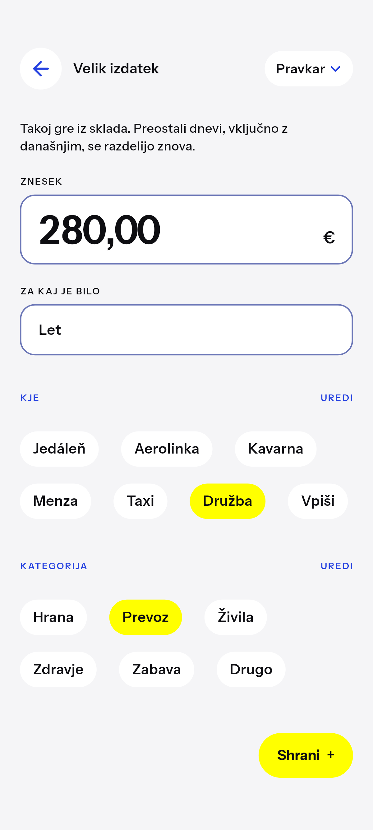 Kar ni običajno, gre iz sklada takoj.