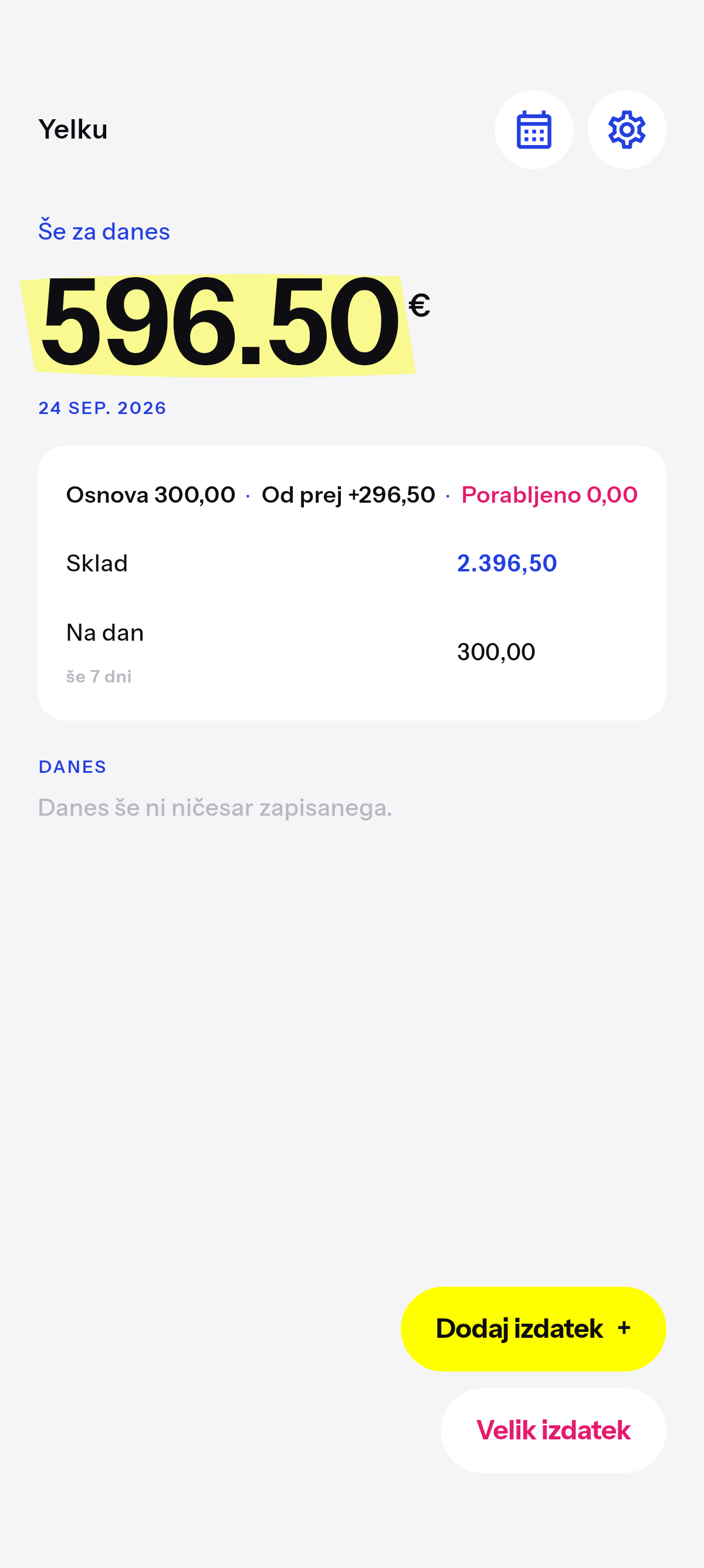 Kar ostane, se prenese. Minus se poravna čez noč.