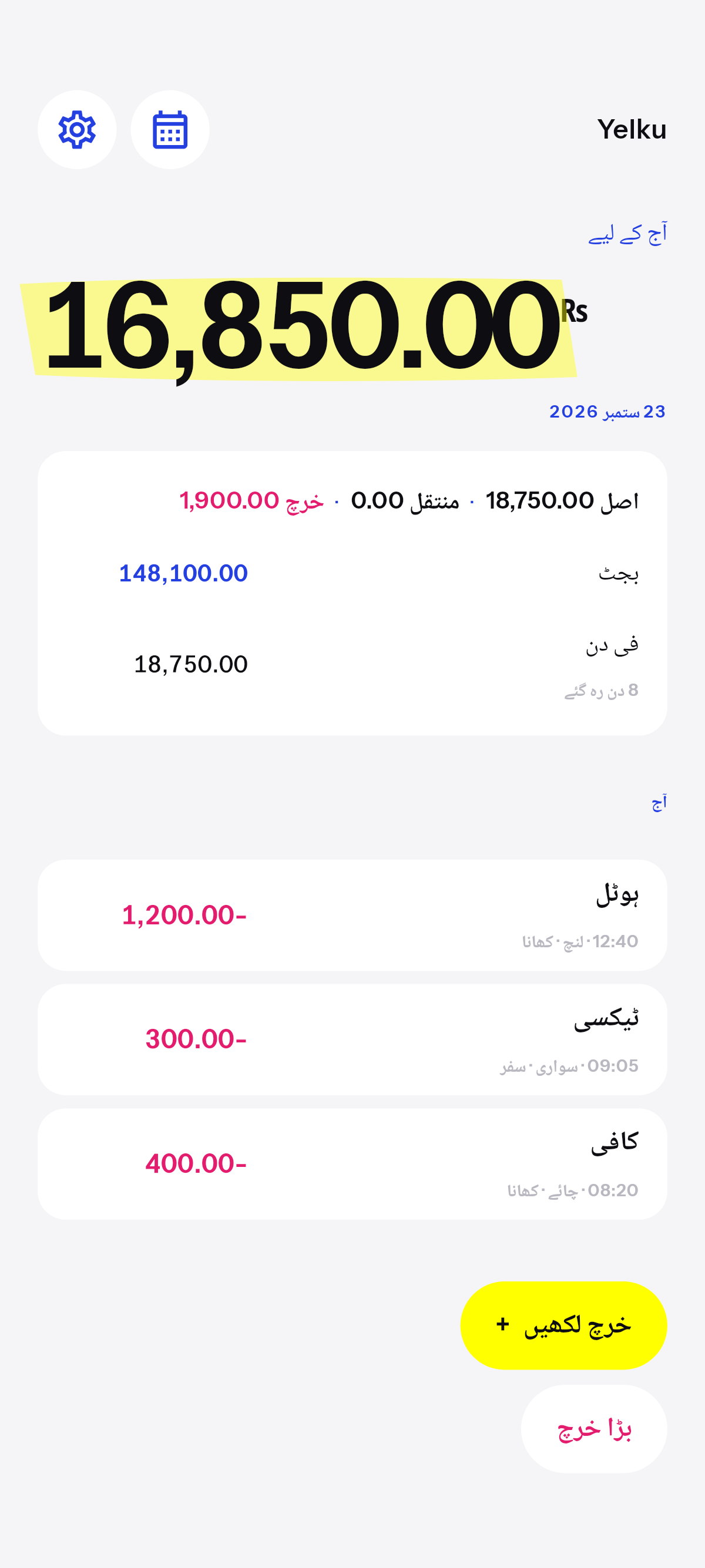 آج کے لیے