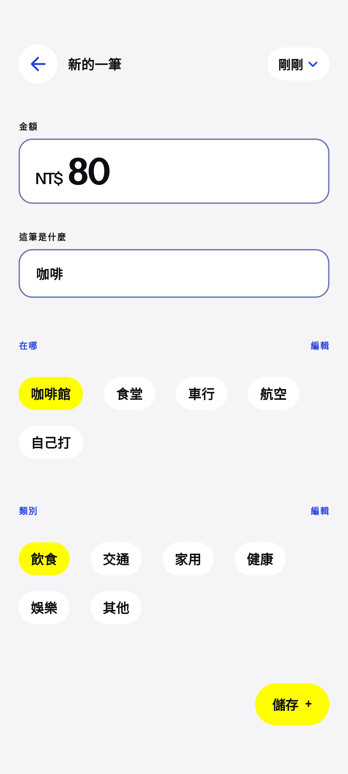 咖啡、午餐、叫車。